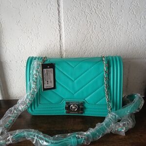 Badgley Mischka Vibrant Teal Crossbody Bag